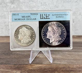 1881 S Morgan Silver Dollar INS MS66PL