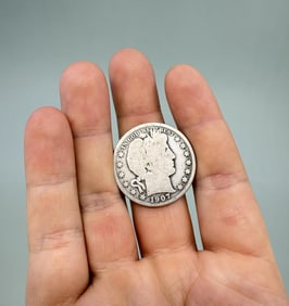 1907 D Barber Half Dollar Coin