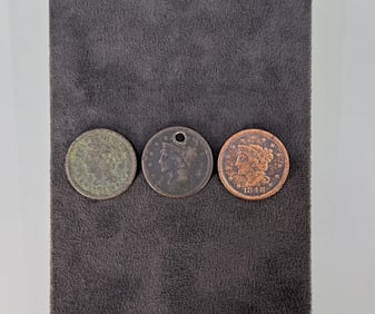 Group Of Braided Hair Large Cents
