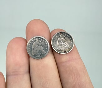 1849 & 1854 Seated Liberty Half Dimes