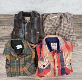 Group Of Vintage Wool Shirts