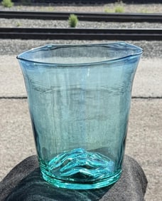 Don Shepard Blenko Glass Big Sky Blue Vase