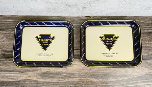 Stokelys Van Camp Advertising Trays