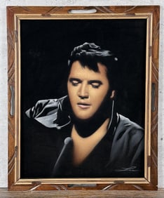 Mid Century Velvet Elvis Painting