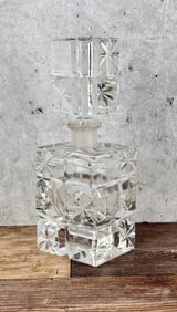 Cut Crystal Ground Stopper Perfume Bottle