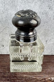 Victorian Cut Crystal Ink Well