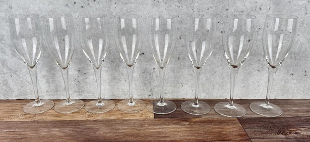 Set Of Crystal Champagne Goblets Glasses