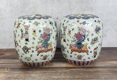 Antique Chinese Famille Rose Porcelain Ginger Jars