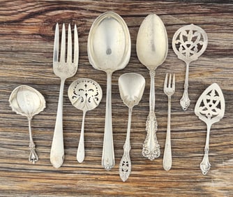 Group Of Sterling Silver Serving Pieces
