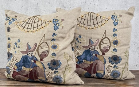 Linen Pagoda Pillows
