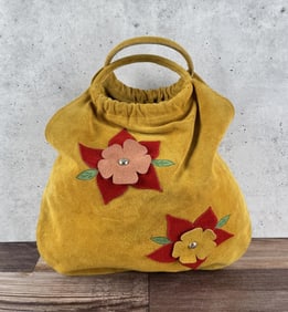 Mid Century Suede Leather Purse