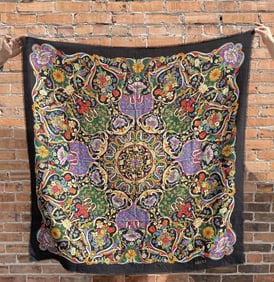Vintage Gucci Wool Blend Floral Scarf Shawl