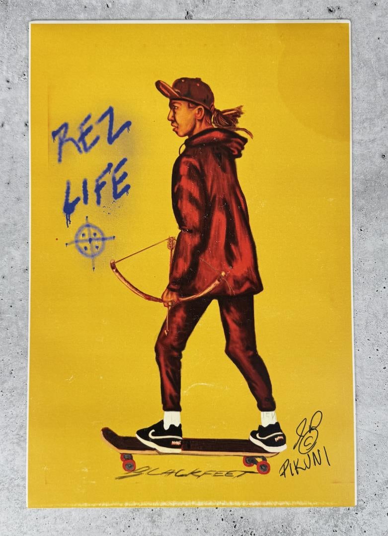 John Isaiah Pepion Bleckfeet Rez Life Poster: 17 7/8" by 12"