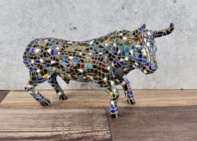 Toros Barcinos Mosaic Bull Figure