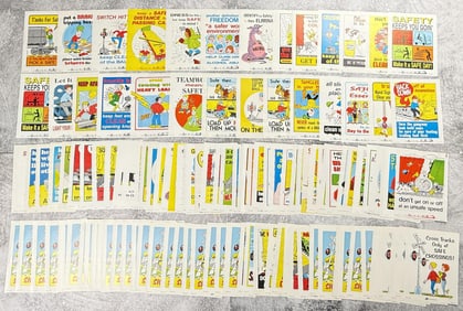 Large Group Of Railroad Safety Posters