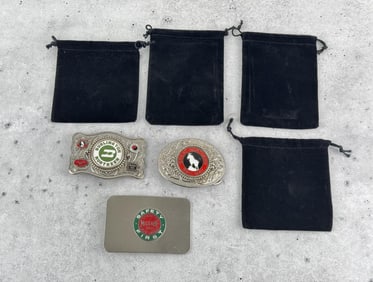 Group Of Railroad Belt Buckles