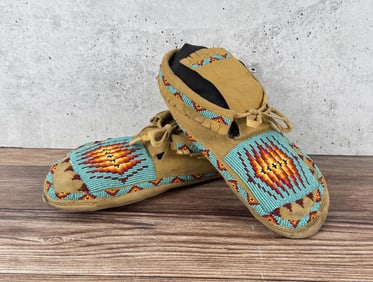 Native American Indian Beaded Moccasins