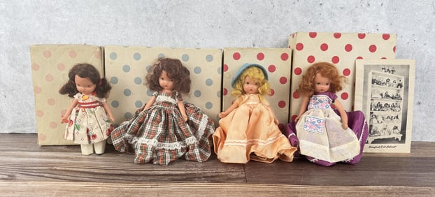 Nancy Ann Wee Dolls Storybook Cabinet Dolls