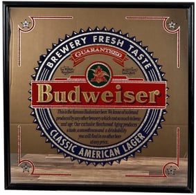 Anheuser Busch Budweiser Beer Mirror Sign