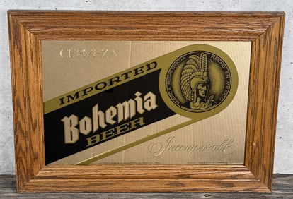Bohemia Beer Bar Sign Mirror