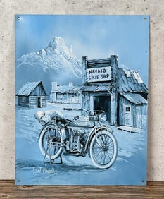 Indian Motorcycle Navajo Cycle Shop Sign
