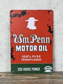 William Penn Motor Oil Sign
