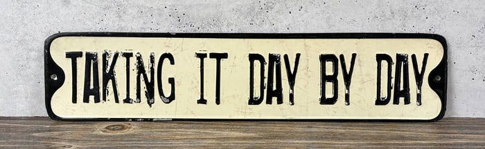 Take it Day by Day Sign