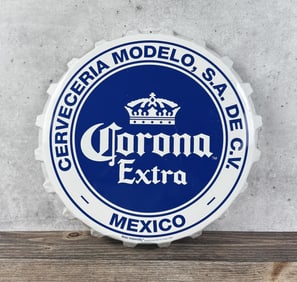 Corona Extra Beer Bottle Cap Sign