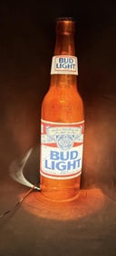Bud Light Lighted Beer Bottle Sign