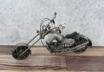 Found Object Nut and Bolt Motorcycle