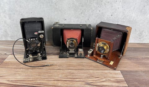 Antique Folding Box Cameras