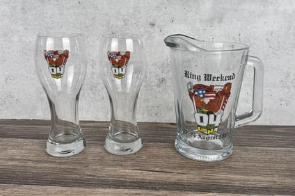 US Military Academy Beer Pitcher and Glasses