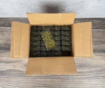 Case of US Army Special PL O-190 Oil Lube Cans