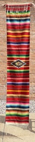 Antique Mexican Wool Serape Saltillo Blanket