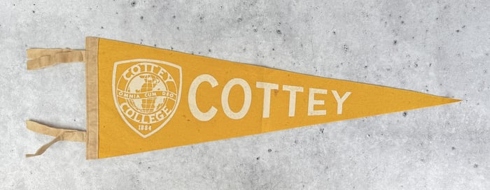 Cottey College Nevada Missouri Felt Pennant
