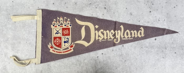 Disneyland The Magic Kingdom Felt Pennant