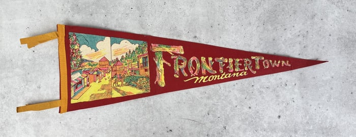 Frontier Town Montana Felt Pennant