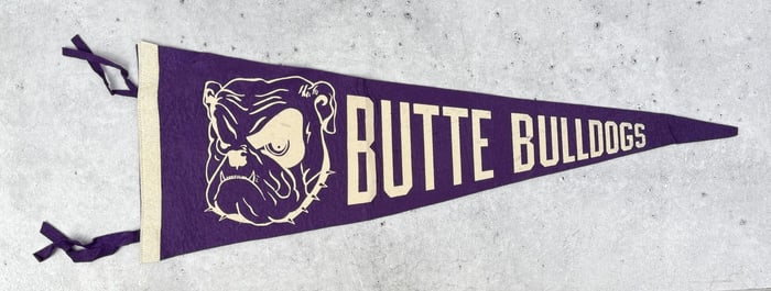 Butte Montana Bulldogs Felt Pennant