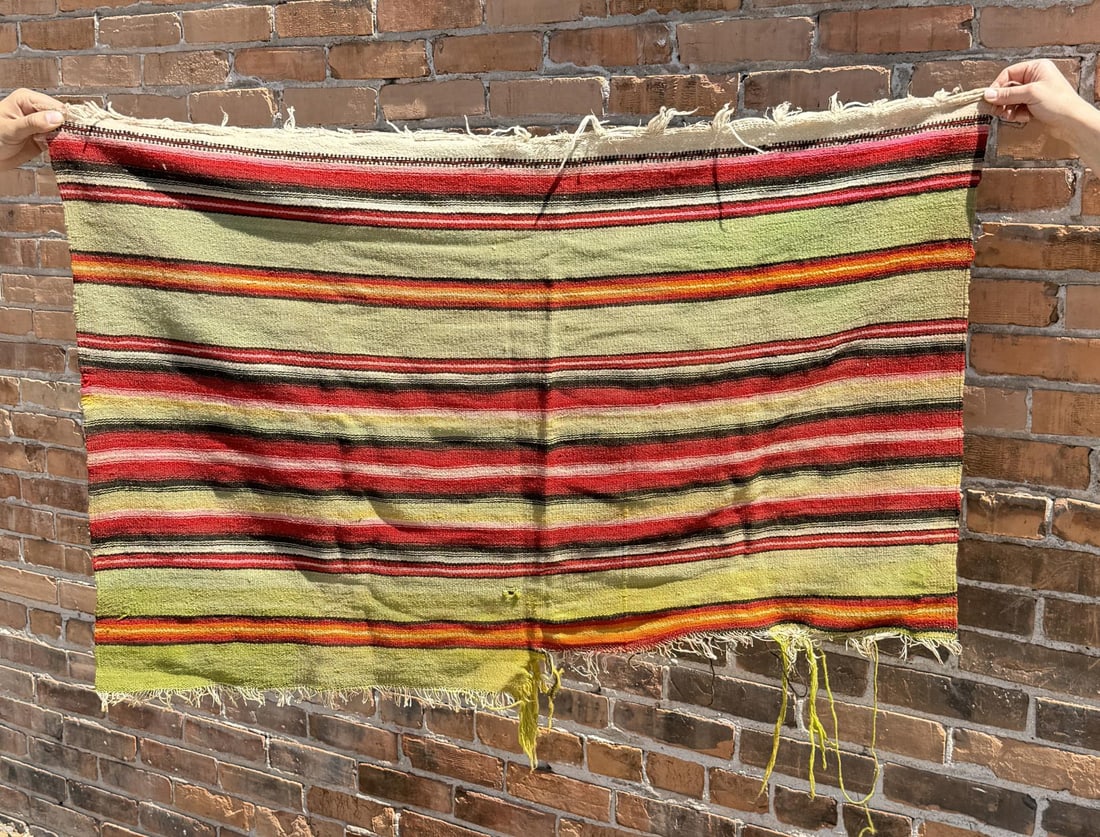Mexican Blanket Fragment: 26 1/2" by 45 1/2"