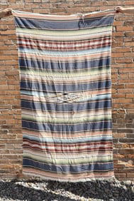 Antique Mexican Wool Serape Saltillo Blanket