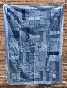 Folk Art Denim Levis Blue Jeans Quilt