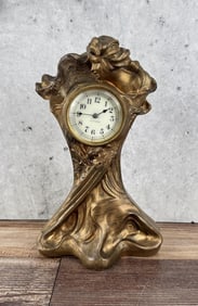Seth Thomas Art Nouveau Figural Mantle Clock