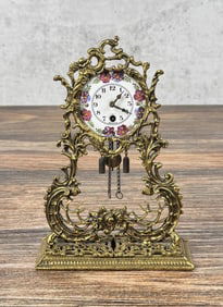 Ornate German Globe Shelf Clock