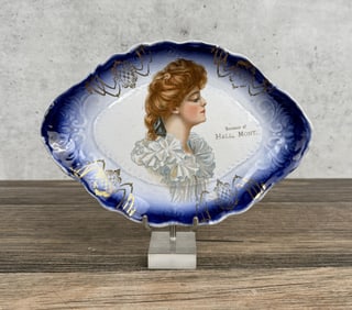 Hall Montana Flow Blue Souvenir Plate