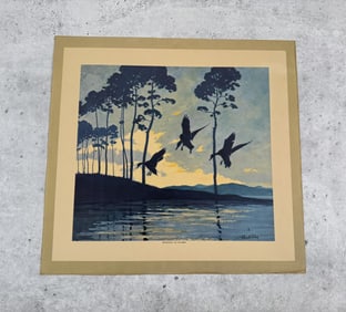 Richard E Bishop Pintails At Sunset Print