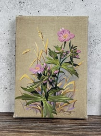 Elmer Sprunger Sticky Geranium Oil Painting