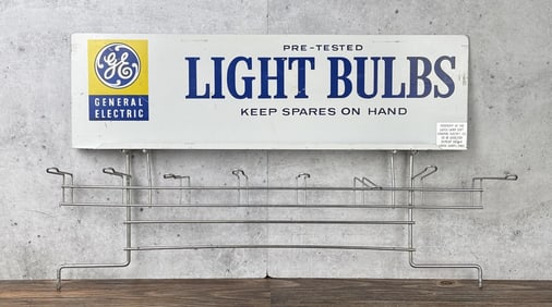 General Electric GE Light Bulbs Store Display Sign