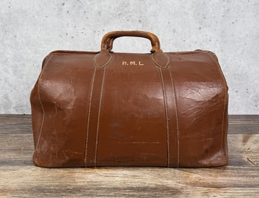 Antique Montana Leather Doctor Bag