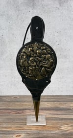 Antique Wood & Brass Fireplace Bellows