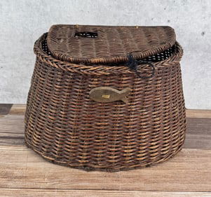 Wicker Fishing Creel Basket